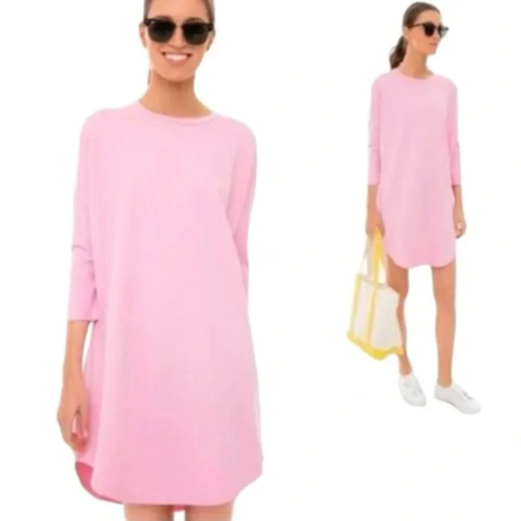Pomander Place Sue Dress Sweatshirt Mini 3/4 Sleeve Light Pink Size Large / XL - Picture 1 of 10